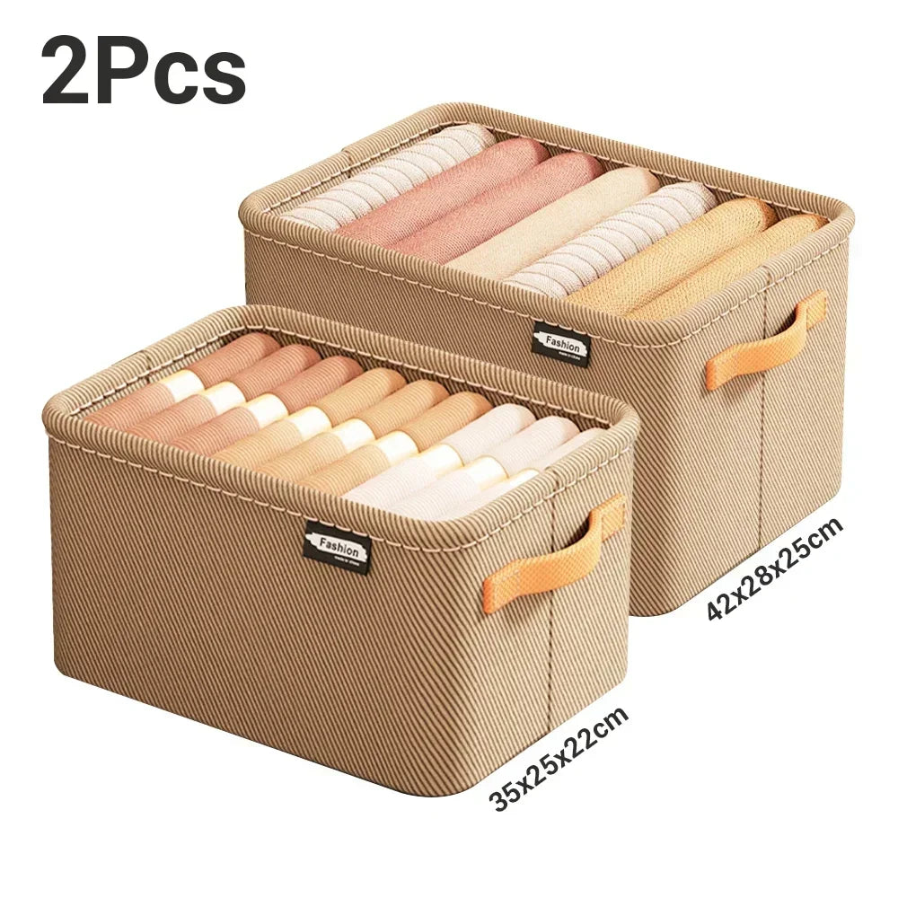 Foldable Closet Storage Organizer – Drawer Bins for Clothes, Sweaters & Jeans