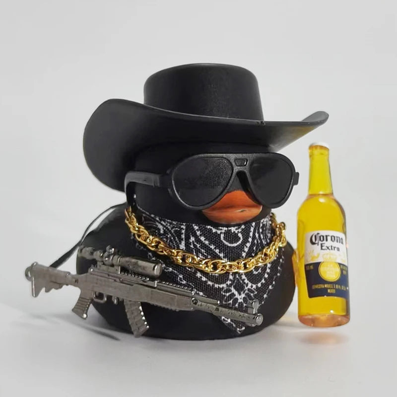Cowboy Rubber Duck Car Ornament for Jeep Duck Car Dashboard Decorations Quirky Rubber Duck Car Accessories Funny Office Gifts