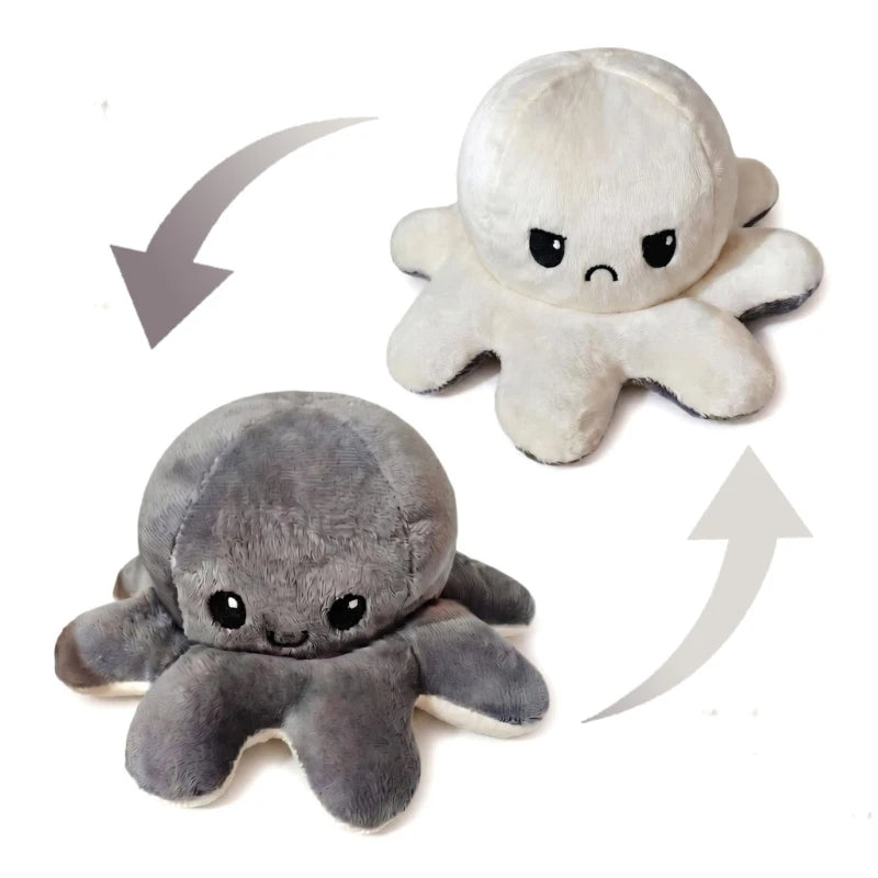 Reversible Octopus Plush Toy – Purple & Blue