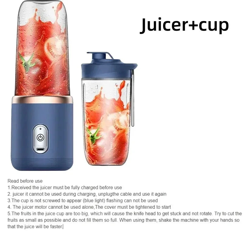 400ml Portable USB Blender – Rechargeable Travel Smoothie Cup