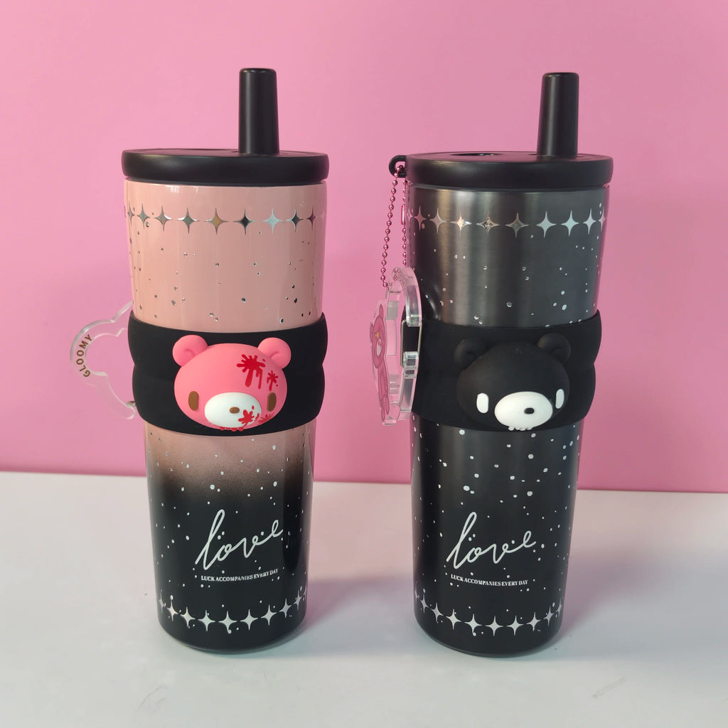 Cute Bear Stainless Steel Tumbler with Tea Filter – 700ml
