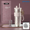 Aurora Goddess Ceramic-Coated Thermos Cup with Strap – 710ml
