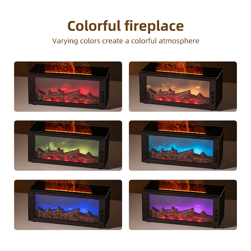 300ml Flame Diffuser & Humidifier with Remote – Realistic Fireplace Effect