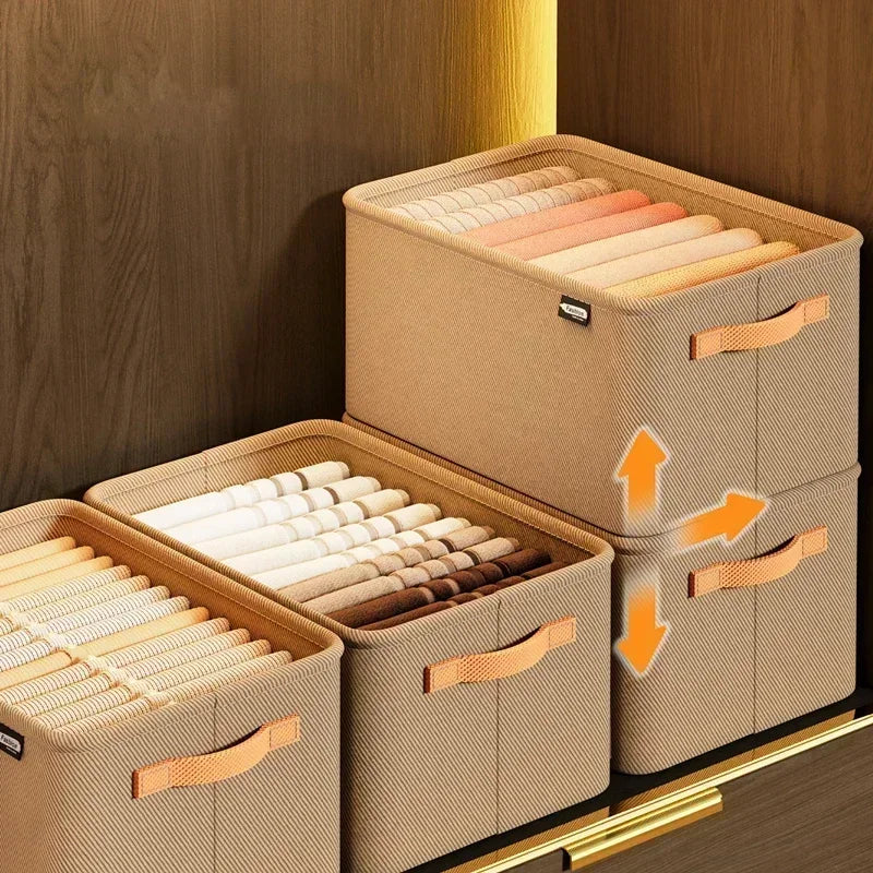 Foldable Closet Storage Organizer – Drawer Bins for Clothes, Sweaters & Jeans
