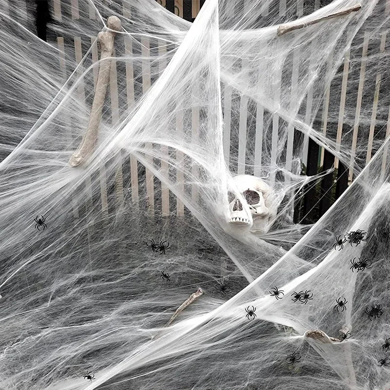 Stretchy Spider Web Halloween Decoration – Cobweb Prop