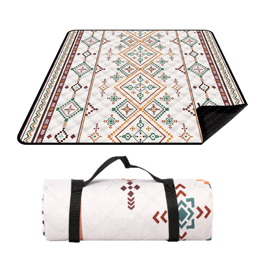 Large Waterproof Picnic Blanket (200x200cm) – Beach & Camping Mat with Carry Handle
