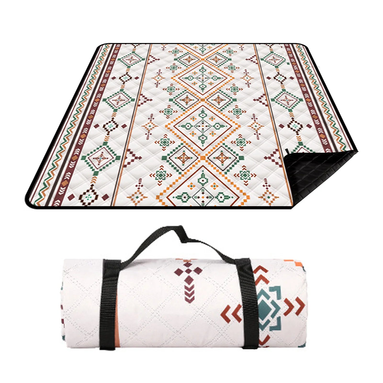 Large Waterproof Picnic Blanket (200x200cm) – Beach & Camping Mat with Carry Handle
