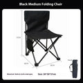 Portable Folding Camping Chair Outdoor Fishing Picnic Beach Chair Oxford Cloth Seat with Side Pocket Lightweight Travel Chair
