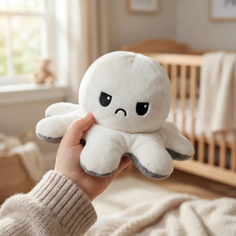 Reversible Octopus Plush Toy – Purple & Blue
