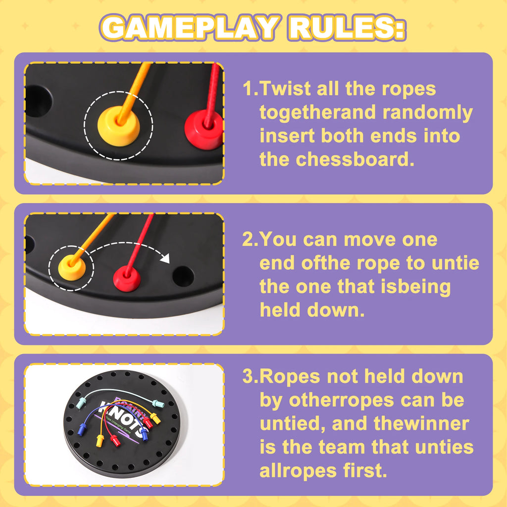 Rope-Breaking Chain Puzzle Party Game