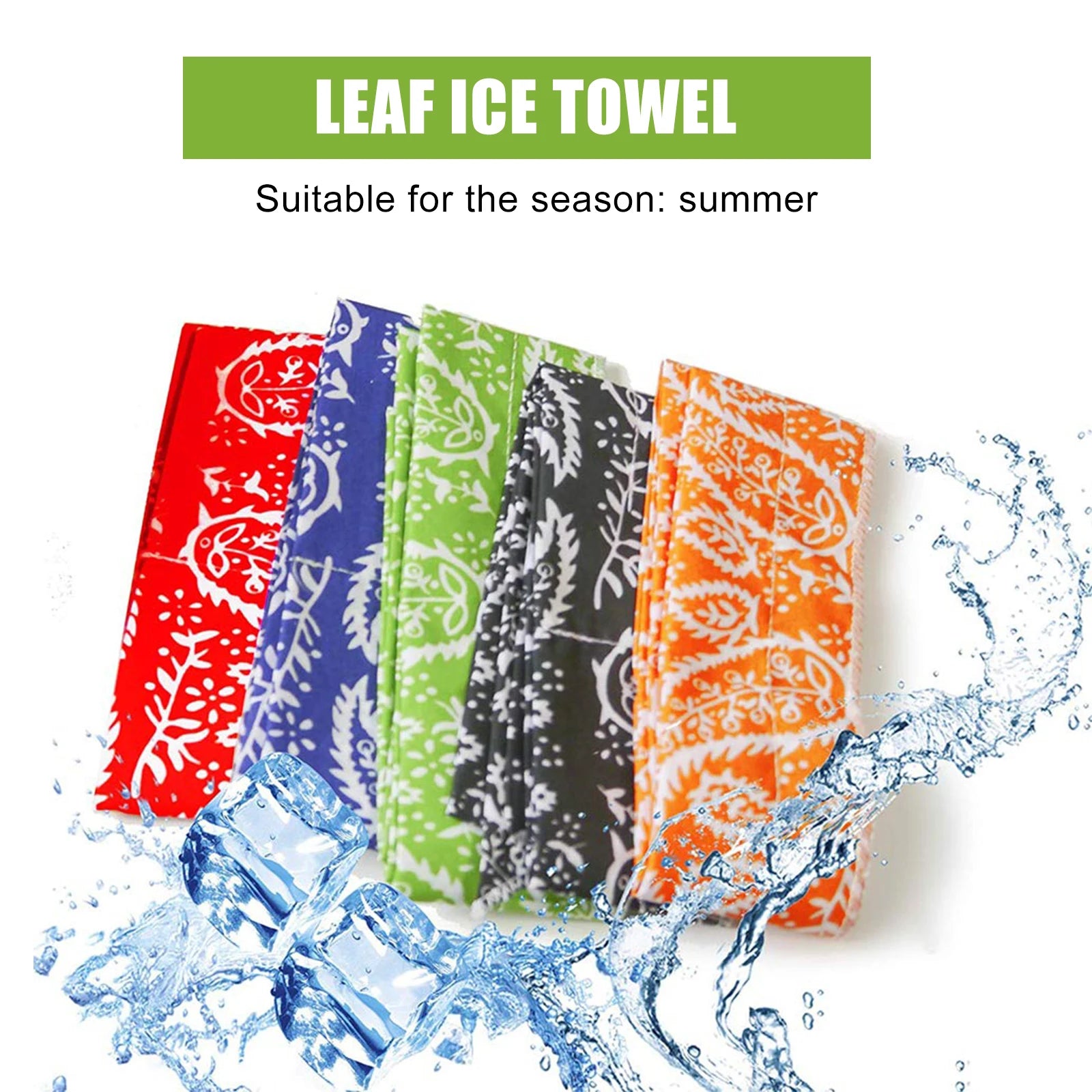 5-Pack Instant Cooling Bandanas – Neck Wrap for Sports & Outdoor Heat