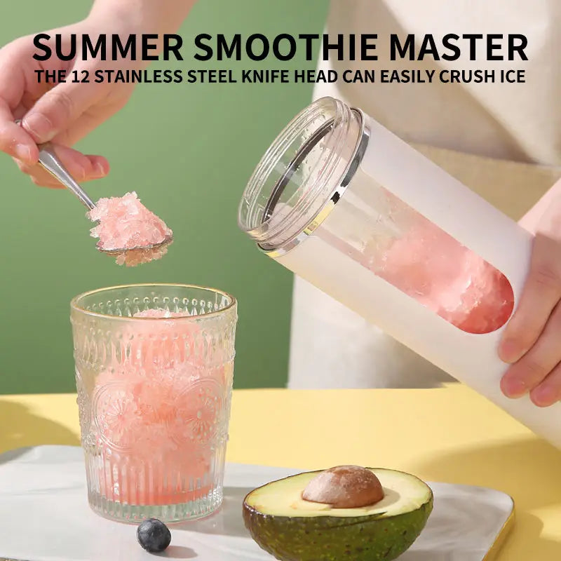530ml Portable Juicer – Wireless Rechargeable Ice Crush Blender