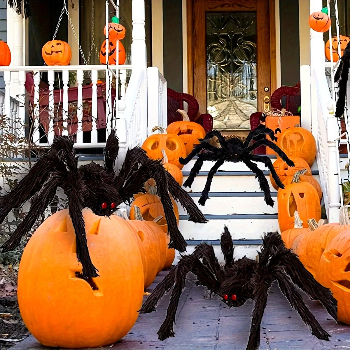 Giant Halloween Spider Decoration – Yard & Porch Prop