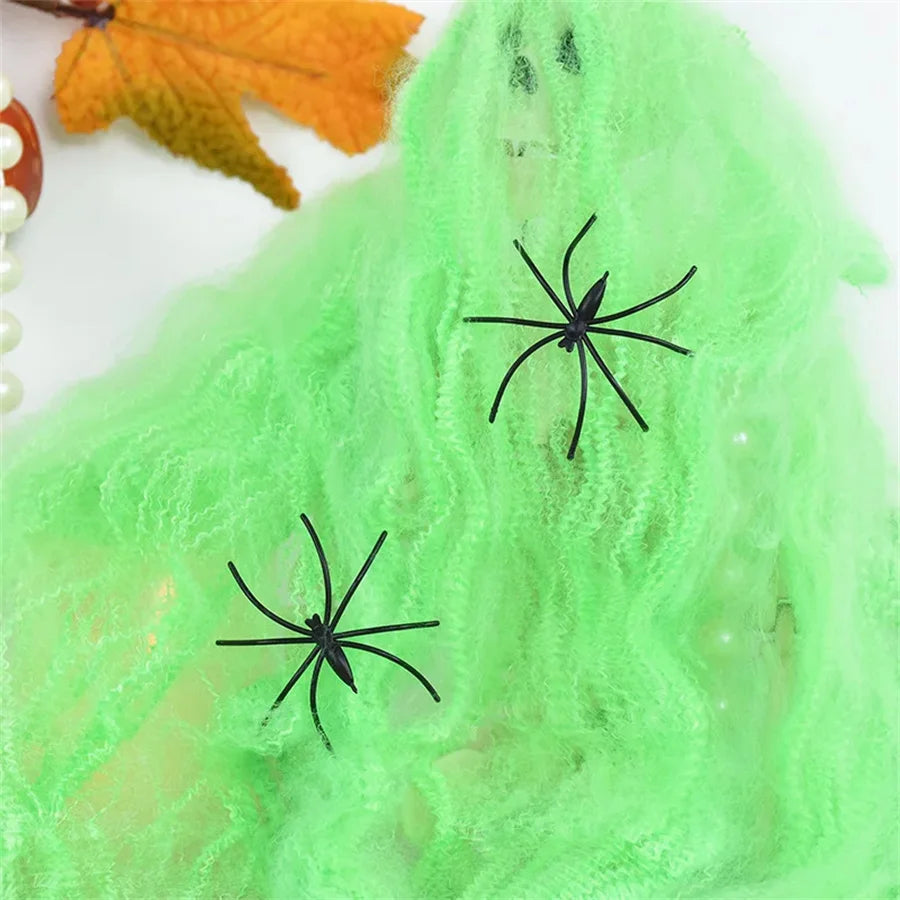 Stretchy Spider Web Halloween Decoration – Cobweb Prop