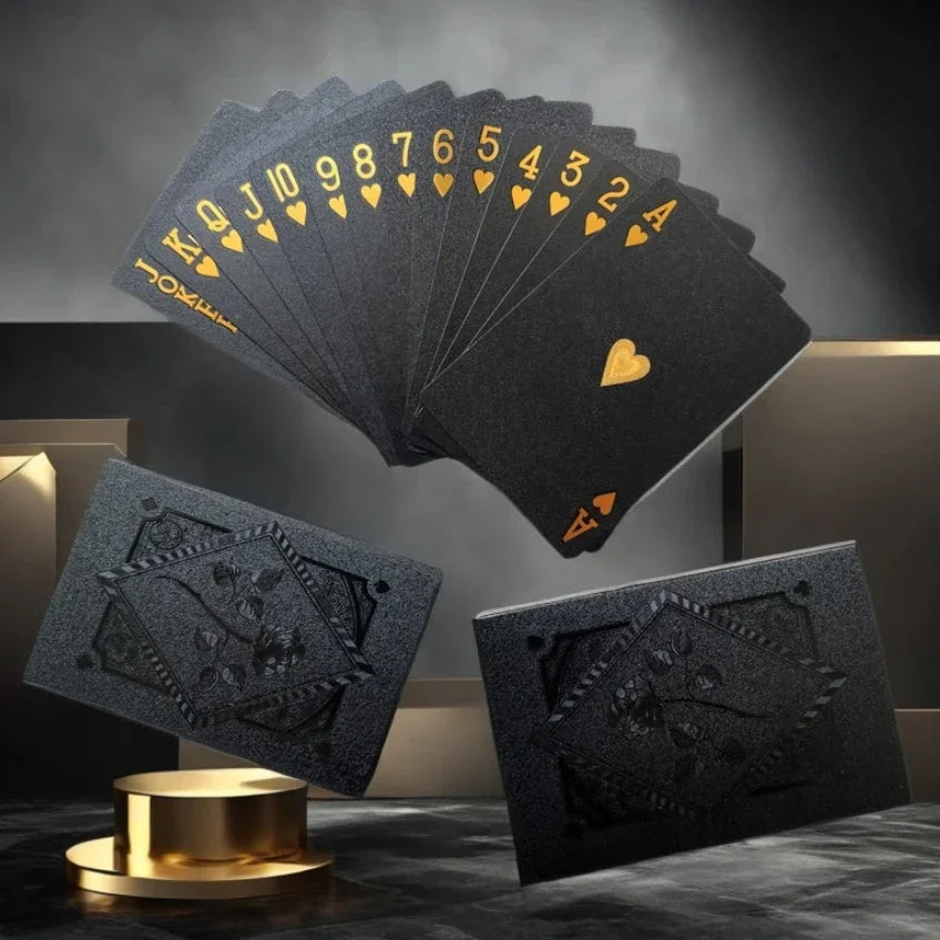 Black & Gold Waterproof Playing Cards