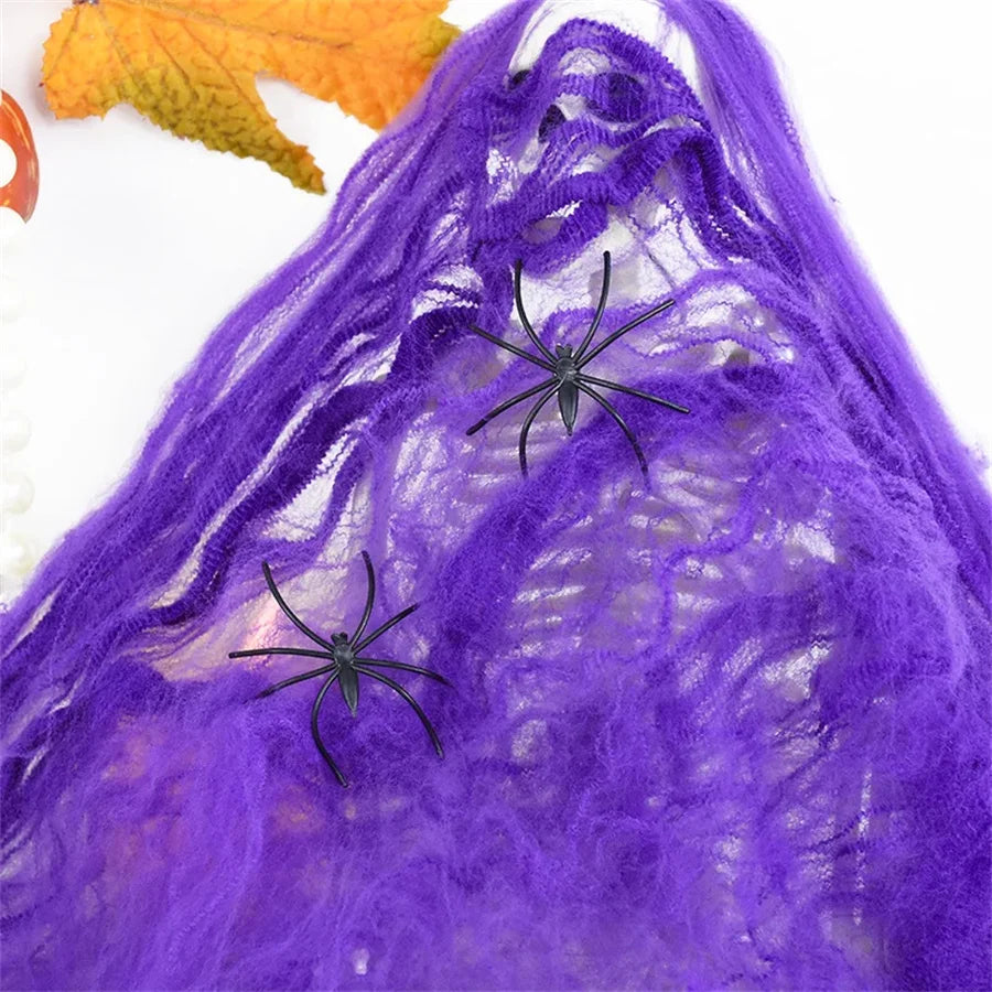 Stretchy Spider Web Halloween Decoration – Cobweb Prop