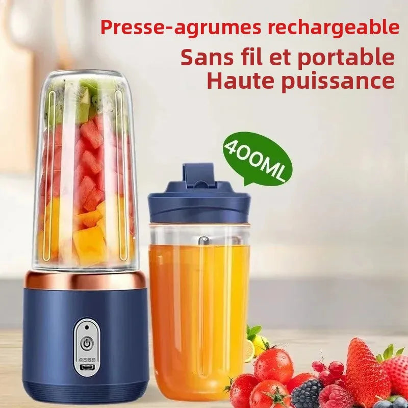 400ml Portable USB Blender – Rechargeable Travel Smoothie Cup