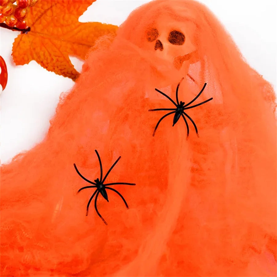 Stretchy Spider Web Halloween Decoration – Cobweb Prop