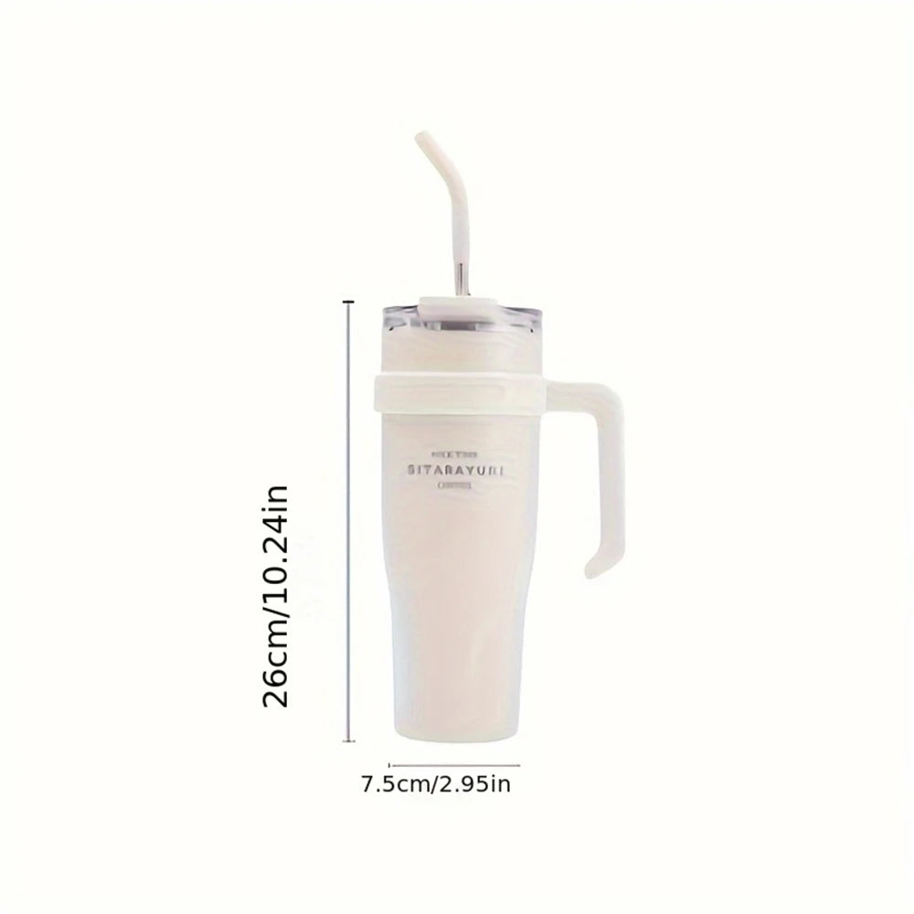 38oz Insulated Tumbler with Handle & Straw – All-Day Cold