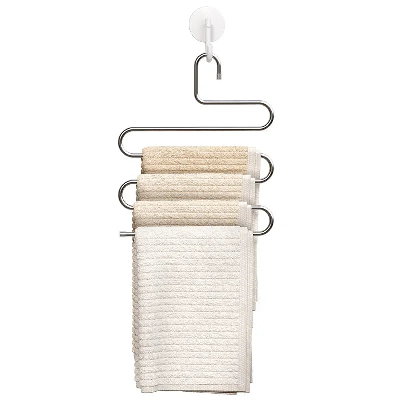 5-Layer Non-Slip Clothes Hanger – Space-Saving Pants & Storage Rack