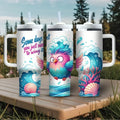 40oz Ocean Wave Print Tumbler with Handle