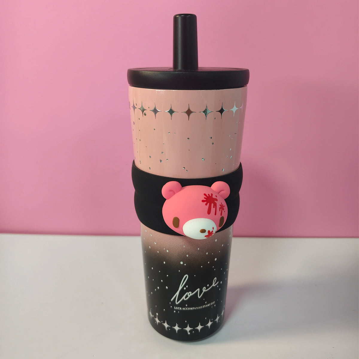 Cute Bear Stainless Steel Tumbler with Tea Filter – 700ml