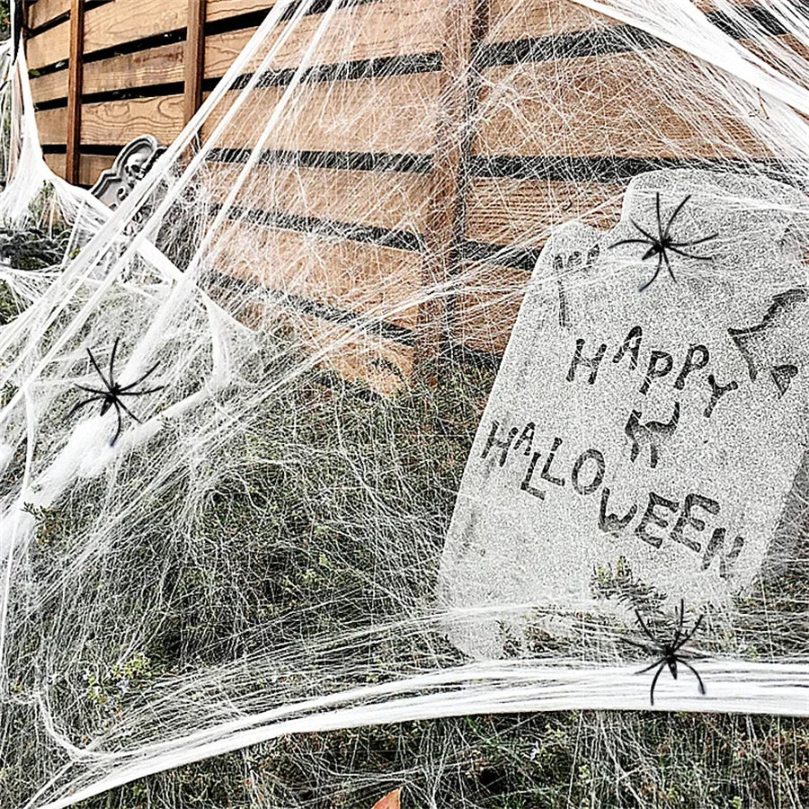 Stretchy Spider Web Halloween Decoration – Cobweb Prop
