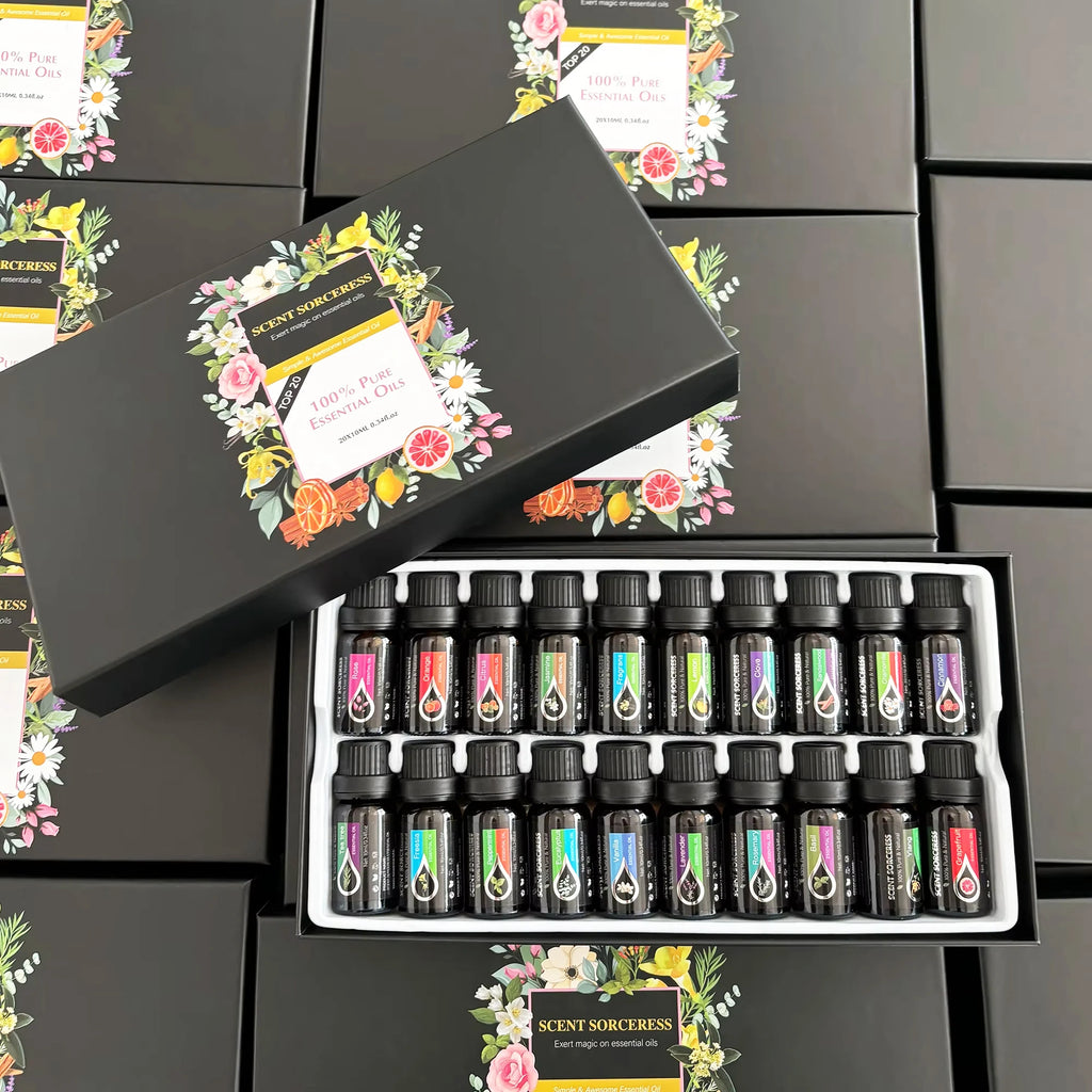 20-Piece Essential Oil Gift Set – Lavender, Eucalyptus, Citrus & More