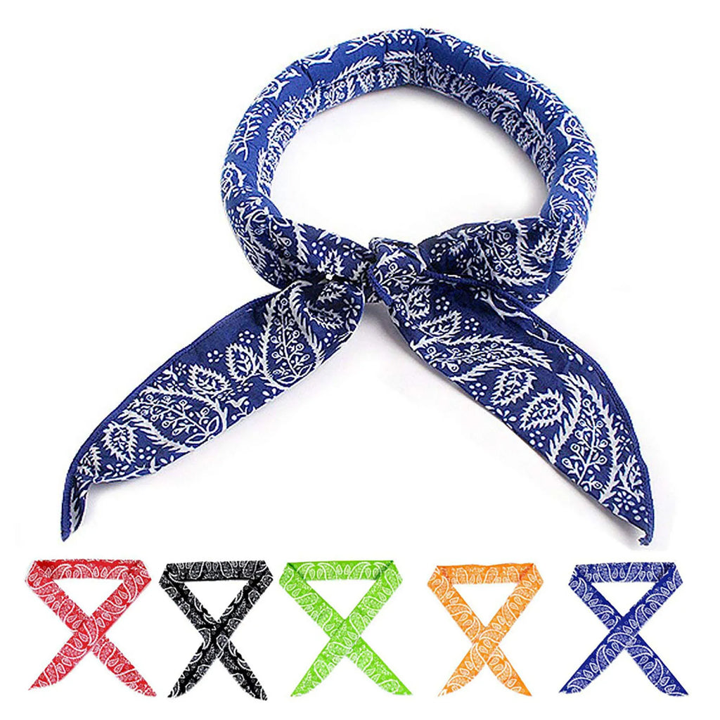 5-Pack Instant Cooling Bandanas – Neck Wrap for Sports & Outdoor Heat