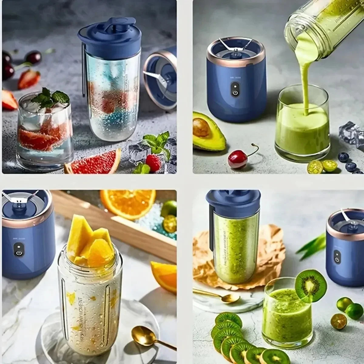 400ml Portable USB Blender – Rechargeable Travel Smoothie Cup